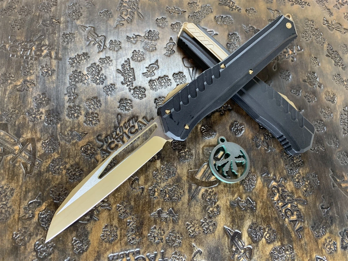 Microtech Cypher MK7 Wharncliffe Limited Edition Tan Blade W/ Tan Accents 1 Microtech Cypher MK7 Wharncliffe Limited Edition Tan Blade W/ Tan Accents