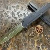 Microtech Cypher MK7 Double Edged Limited Edition OD Green Blade W/ Black Accents