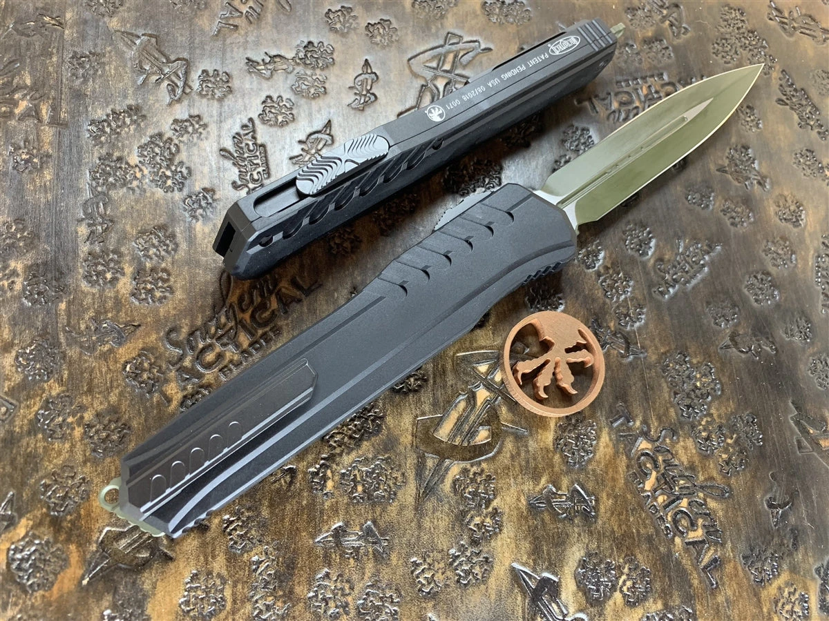 Microtech Cypher MK7 Double Edged Limited Edition OD Green Blade W/ Black Accents 2 Microtech Cypher MK7 Double Edged Limited Edition OD Green Blade W/ Black Accents - Image 2