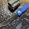 Microtech HALO VI Tanto DLC W/ DLC Accents Blue Signature Series