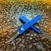 Microtech UTX-70 Double Edge Standard Blue California Edition