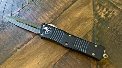 Microtech Combat Troodon Signature Series D/E Damascus With Bronzed Hardware 142-16