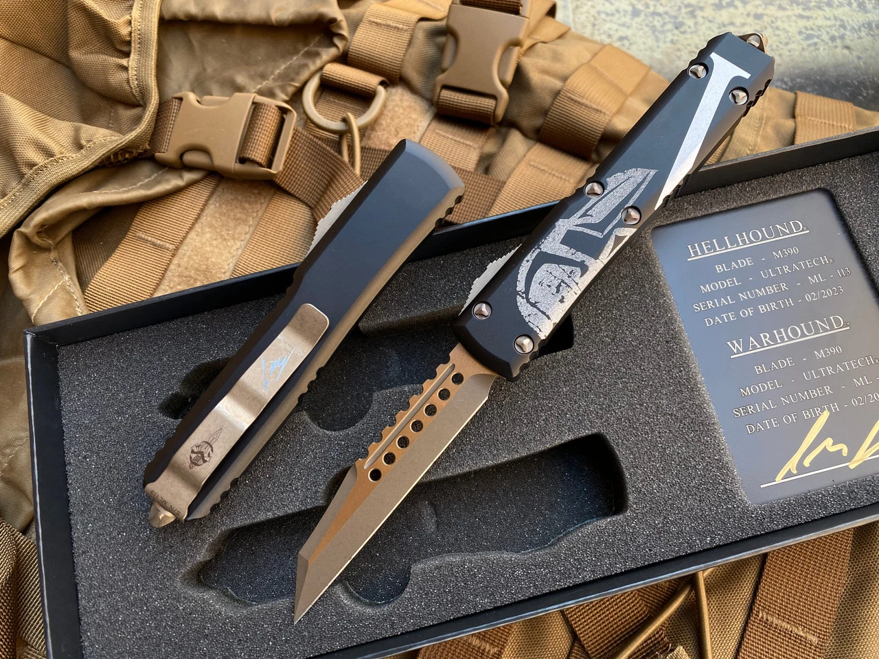 Microtech Molon Labe Ultratech Warhound And Hellhound Set 119-13SETMLS 7 Microtech Molon Labe Ultratech Warhound And Hellhound Set 119-13SETMLS - Image 7