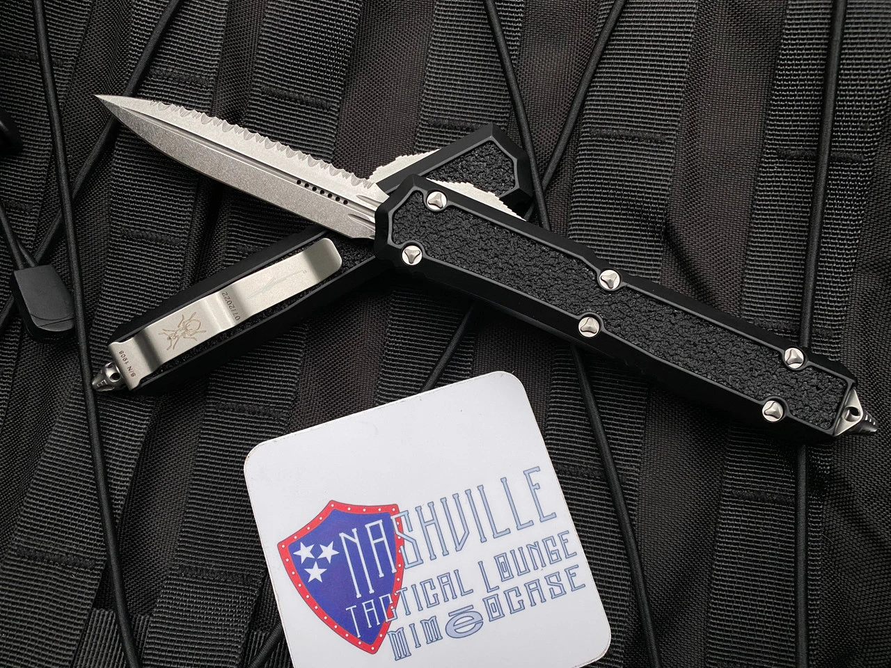 Microtech Makora D/E Stonewashed Full Serrated 206-12S 1 Microtech Makora D/E Stonewashed Full Serrated 206-12S