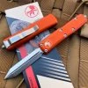 Microtech UTX-85 Spartan Orange Aluminum Body W/ Stonewashed Spartan Blade (3.1”) 230-10OR