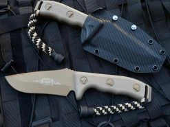 Microtech Currahee S/E Fixed Blade Full FDE Scales W/ FDE Drop Point Plain Edge Blade (4.75”) 102-1TA