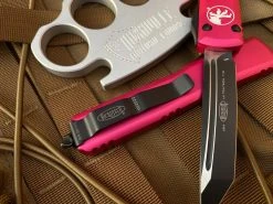Microtech Ultratech T/E Pink Aluminum Body W/ Black Plain Edge Blade (3.4”) 123-1PK -PrecisionBladesMicrotech image 2d369ee8 55ae 4952 b6f6 5ab7518f8caf 71625.1680805520