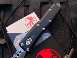 Microtech UTX-85 Hellhound Black Aluminum Body W/ Stonewashed Plain Edge Blade (3.1”) 719-10S -PrecisionBladesMicrotech image 3a585cbc 9009 4baf b262 94c2c709531e 58485.1680805517