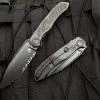 Microtech Anax S/E Integral Folder Full DLC Titanium Carbon Fiber Inlaid Body W/ DLC Partially Serrated Blade (3.69”) 190C-2DLCTCFITI