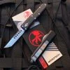Microtech UTX-85 Hellhound Black Aluminum Body W/ Stonewashed Plain Edge Blade (3.1”) 719-10S