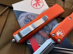 Microtech UTX-85 Spartan Orange Aluminum Body W/ Stonewashed Spartan Blade (3.1”) 230-10OR -PrecisionBladesMicrotech image 4e73a952 9250 4358 a441 13277606820c 71251.1680805517
