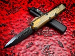 Microtech UTX-85 Double Edge Standard DLC ULTEM Cover Top Signature Series