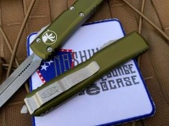 Microtech Ultratech D/E OD Green Aluminum Body W/ Apocalyptic Finished Plain Edge Blade (3.4”) 122-10APOD -PrecisionBladesMicrotech image 681d896f 6d08 4e28 a6f7 ba03c7f2f45a 58580.1680805524