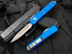 Microtech Ultratech D/E Blue Satin Standard 122-4BL