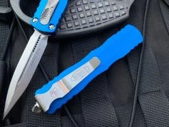 Microtech Dirac D/E Blue Aluminum Body W/ Stonewashed Plain Edge Blade (2.92”) 225-10BL -PrecisionBladesMicrotech image 79c9f2d5 80dc 4b1d b091 a99a5c7eb5c0 80279.1680805515
