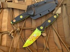Microtech Socom Alpha Mini S/E Zombietech Black G10 Handles W/ Zombietech Pattern Plain Edge Blade (3.75”) 113M-1Z