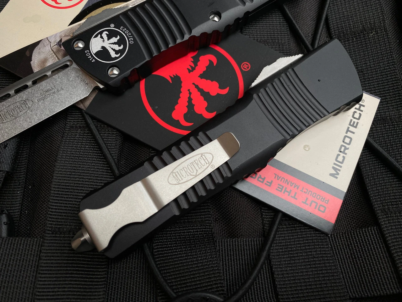 Microtech Combat Troodon S/E Black Aluminum Body W/ Stonewashed Plain Edge Blade (3.8”) 143-10 4 Microtech Combat Troodon S/E Black Aluminum Body W/ Stonewashed Plain Edge Blade (3.8”) 143-10 - Image 4