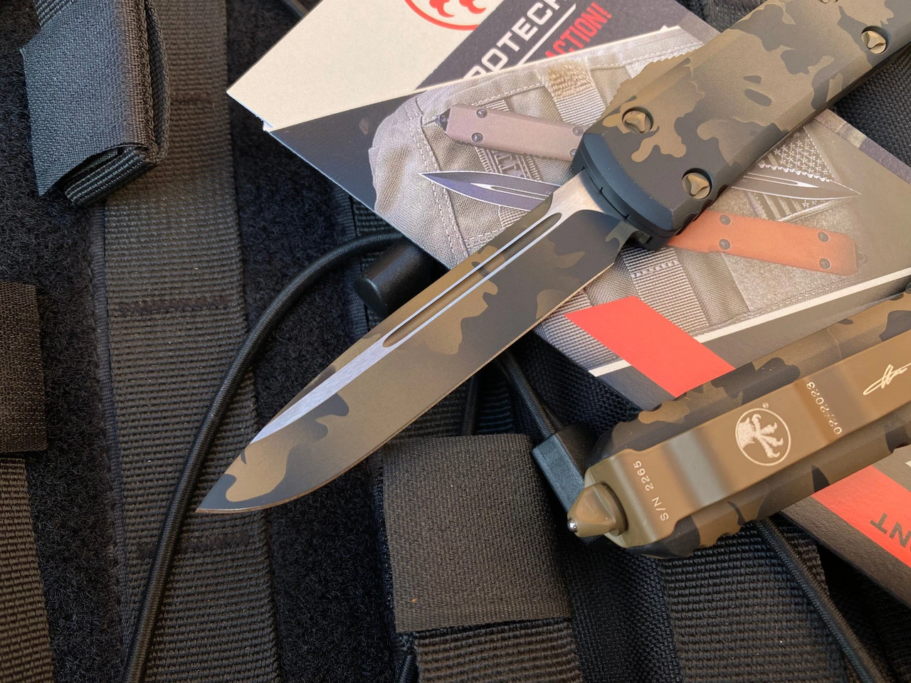 Microtech Ultratech S/E Coyote Camo Cerakote Aluminum Body W/ Coyote Camo Cerakote Plain Edge Blade (3.4”) 121-1CCS 2 Microtech Ultratech S/E Coyote Camo Cerakote Aluminum Body W/ Coyote Camo Cerakote Plain Edge Blade (3.4”) 121-1CCS - Image 2