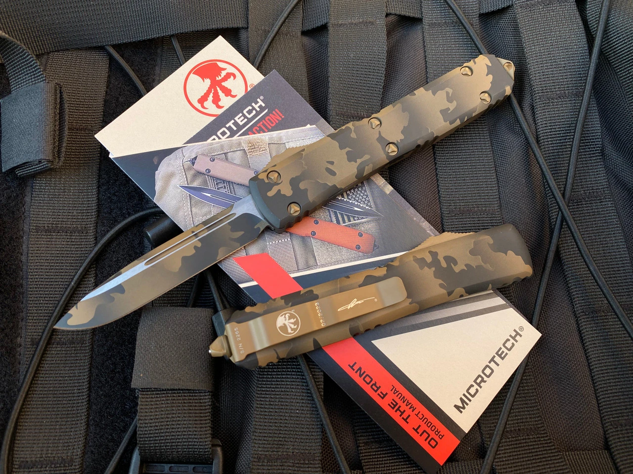 Microtech Ultratech S/E Coyote Camo Cerakote Aluminum Body W/ Coyote Camo Cerakote Plain Edge Blade (3.4”) 121-1CCS 1 Microtech Ultratech S/E Coyote Camo Cerakote Aluminum Body W/ Coyote Camo Cerakote Plain Edge Blade (3.4”) 121-1CCS
