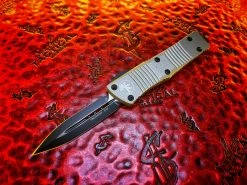 Microtech Troodon Double Edge Standard Titanium Grey Cerakote