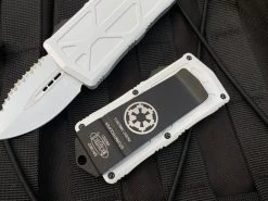 Microtech Exocet Stormtrooper D/E White Aluminum Body W/ White Full Serrated Blade (1.9”) 157-3ST -PrecisionBladesMicrotech image d45e4ec7 4b4a 4fd8 a6c0 a2f5a5eb40f2 47411.1680805483