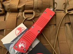 Microtech Combat Troodon D/E Distressed Red Aluminum Body W/ Stonewashed Plain Edge Blade (3.81”) 142-10DRD -PrecisionBladesMicrotech image ef280be7 225f 4a7e 90a1 27a327b1e4b0 84717.1680805521