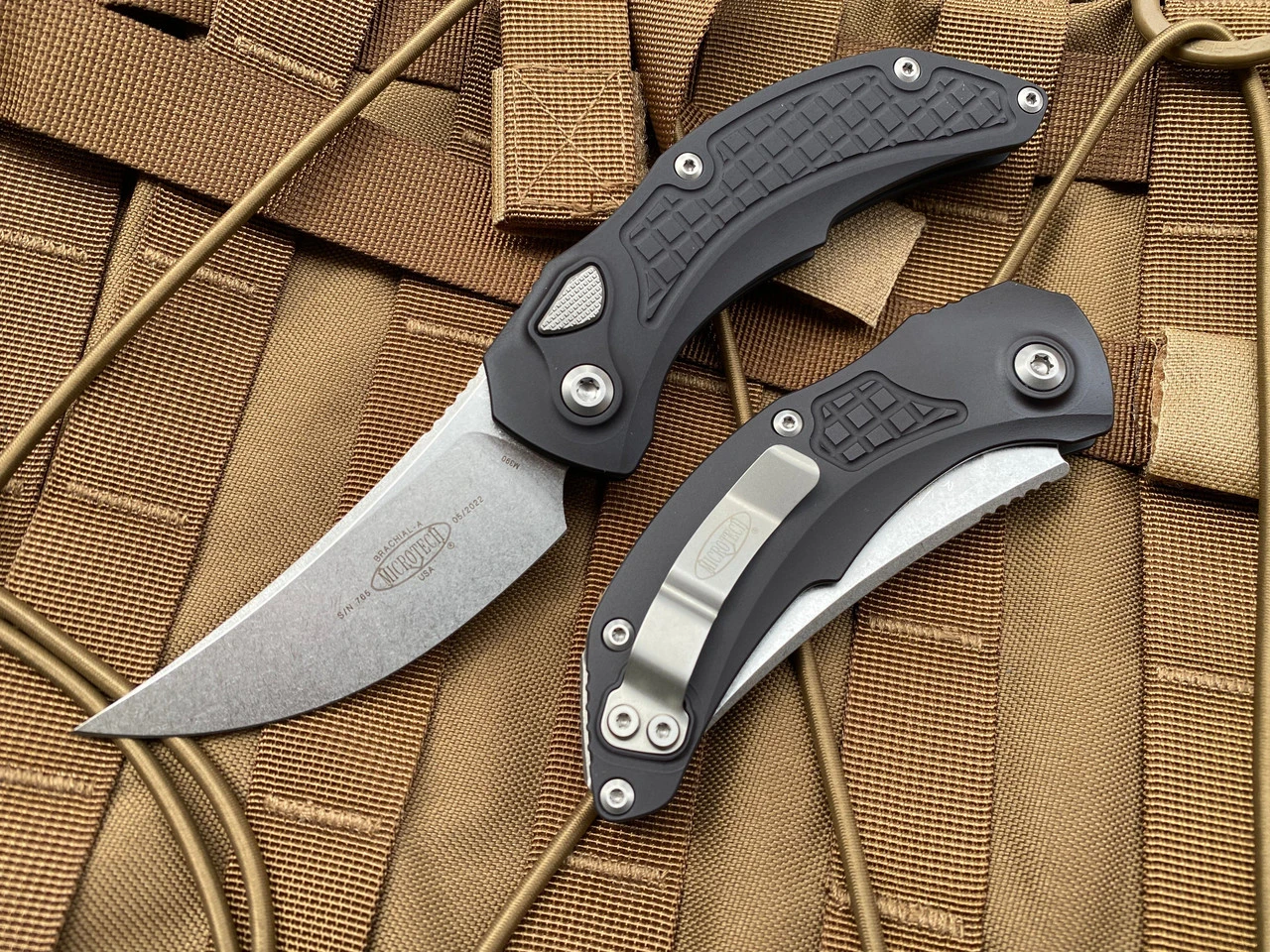 Microtech Brachial Auto Folder Stonewashed Standard 268A-10 1 Microtech Brachial Auto Folder Stonewashed Standard 268A-10