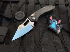 Marfione X Borka Stitch Auto Folder Full Carbon Fiber Body W/ Two-Tone Hardware And Diamond Wash Blade