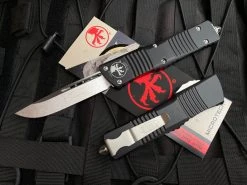 Microtech Combat Troodon S/E Black Aluminum Body W/ Stonewashed Plain Edge Blade (3.8”) 143-10